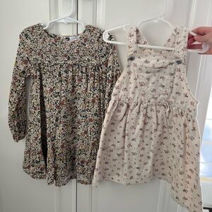 Two Floral Toddler Dresses